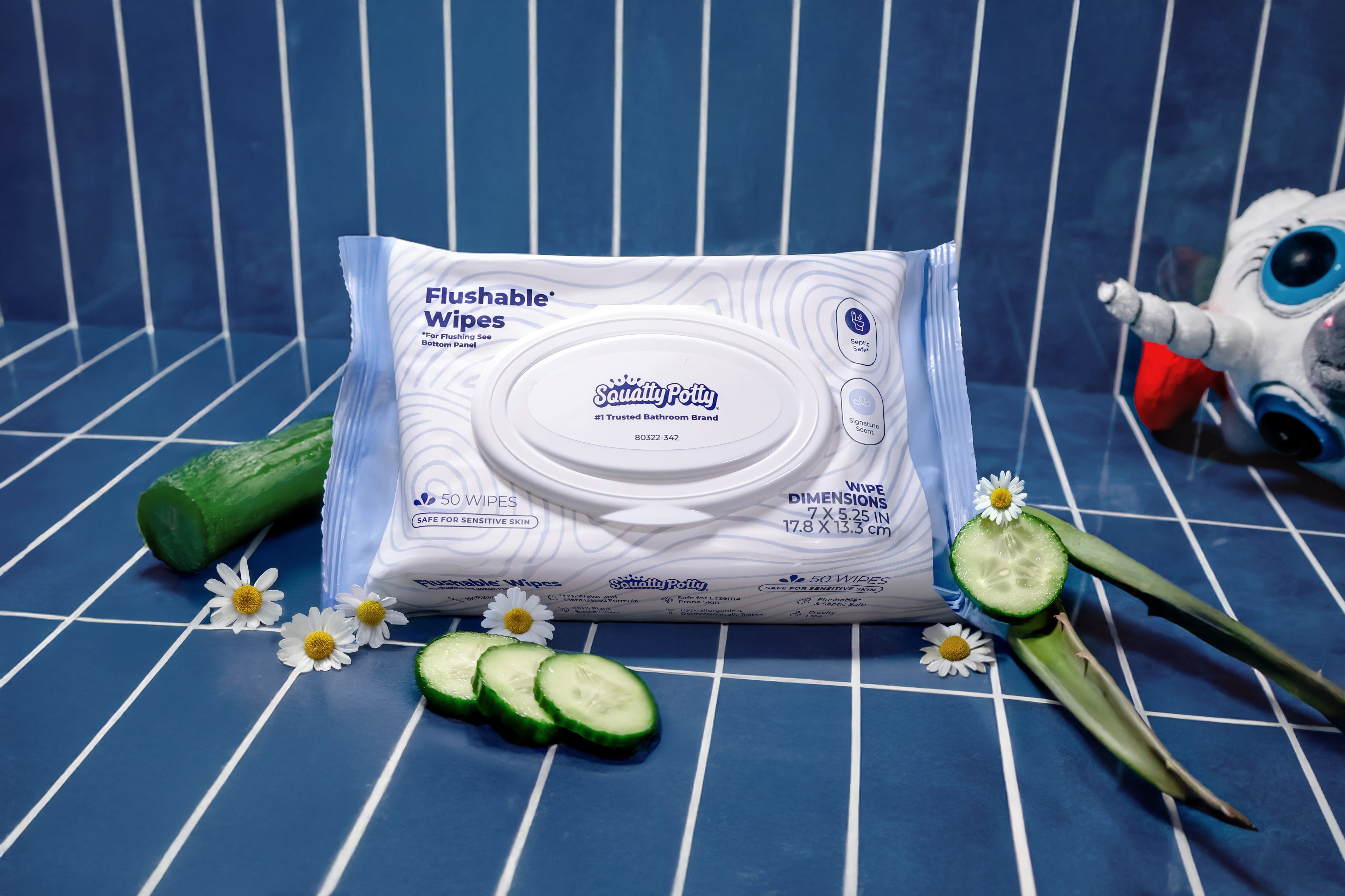 Flushable Wipes Ingredient SHOUTOUT: Green Tea, Aloe, Chamomile, and Witch Hazel